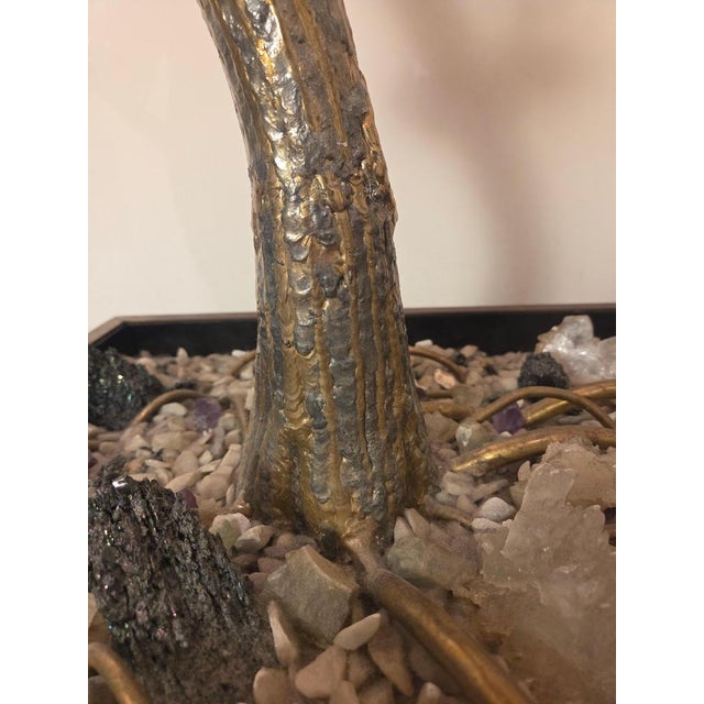 Metal Brass Bonsai Lamp from Maison Jansen, 1975 For Sale - Image 7 of 10