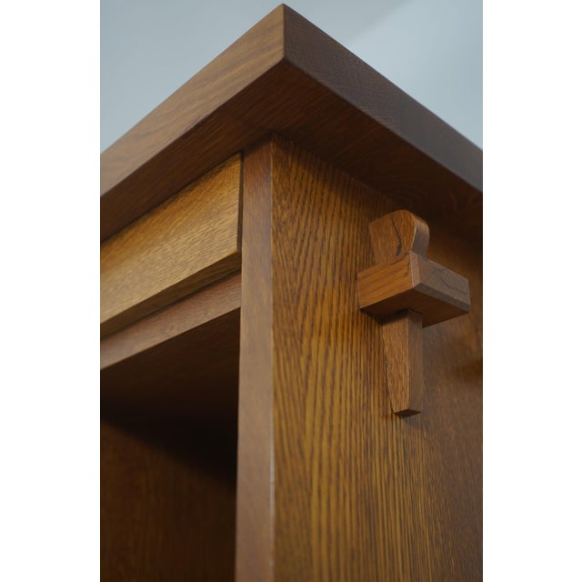 Stickley Roycroft Mission Oak Tall Bookcase For Sale - Image 11 of 16
