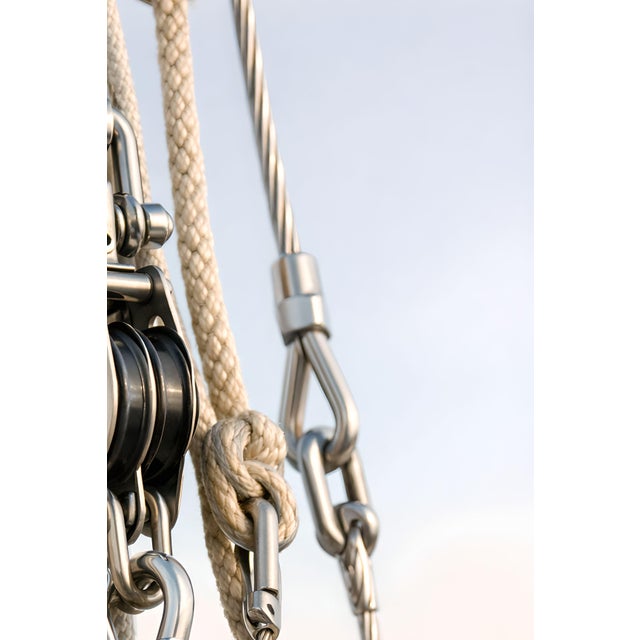 Contemporary Sailboat Rigging Detail, Minimalist Nautical Art Print, 24″ × 36″ For Sale - Image 3 of 8