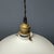 Vintage White Opaline Bowl Pendant Lamp with Brass Fitting, 1930s For Sale - Image 6 of 12
