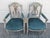 French Pair of Antique French Crusty Painted Bergere Armchairs For Sale - Image 3 of 18
