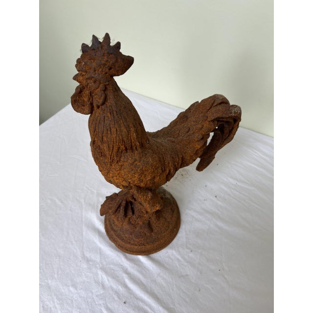 Cast Iron Rooster Figure For Sale - Image 4 of 5