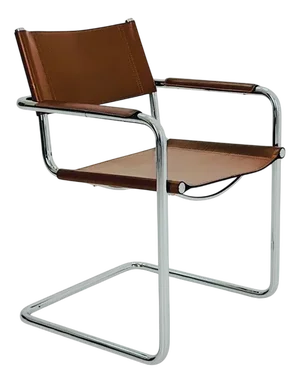 Model MG5 Centro Cognac Leather Chair by Mart Stam & Marcel Breuer for Matteo Grassi, 1980s