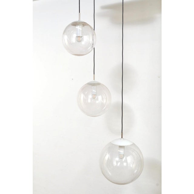 Vintage Three-Light Pendant Lamp, 1960s For Sale - Image 4 of 15