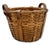 American Large Size Substantially Made Antique American Hand Woven Ash Wood Splint Maine Apple Farm Basket For Sale - Image 3 of 18