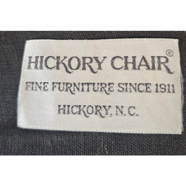 Mid 20th Century Share Pair of Hickory Chair Queen Anne Style Upholstered Arm Chairs For Sale - Image 9 of 9