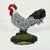 1950s Vintage Americana Arts & Crafts Farmhouse Cast Iron Rooster/Chicken Doorstop. For Sale - Image 4 of 12