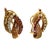 Modern Vintage Cherny Diamond and Ruby 18k Gold Sculptural Earrings, A Pair For Sale - Image 3 of 14