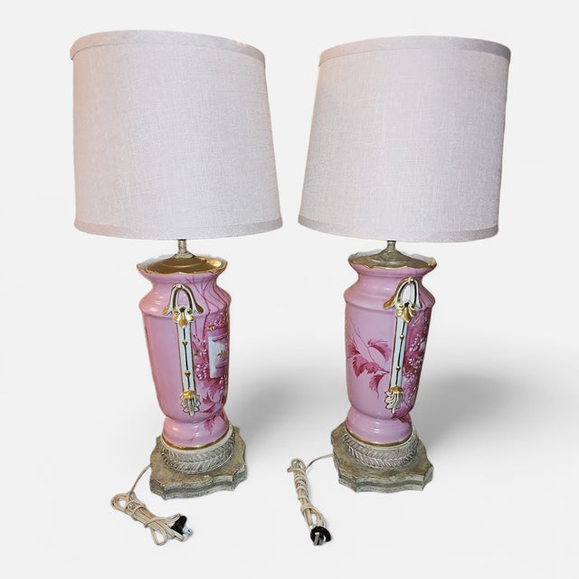 Vintage Pair of Old Paris - a Pair For Sale - Image 4 of 10