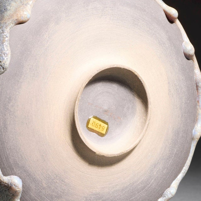 Gertrud and Otto Natzler Cylindrical Bowl With Lip 1980 For Sale In Chicago - Image 6 of 7