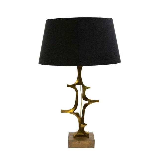 Mid-Century Modern Bronze 'Seahorse' Coffee Table Lamp by Willo Daro, 1970s Belgium This piece is attributed to the...