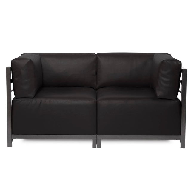 Kenneth Ludwig Chicago Axis Corner Chair Atlantis Black Titanium Frame For Sale - Image 4 of 7