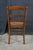 2 Antique American Country Oak Farmhouse Ladderback Chairs Cane Seat Pair For Sale - Image 10 of 18