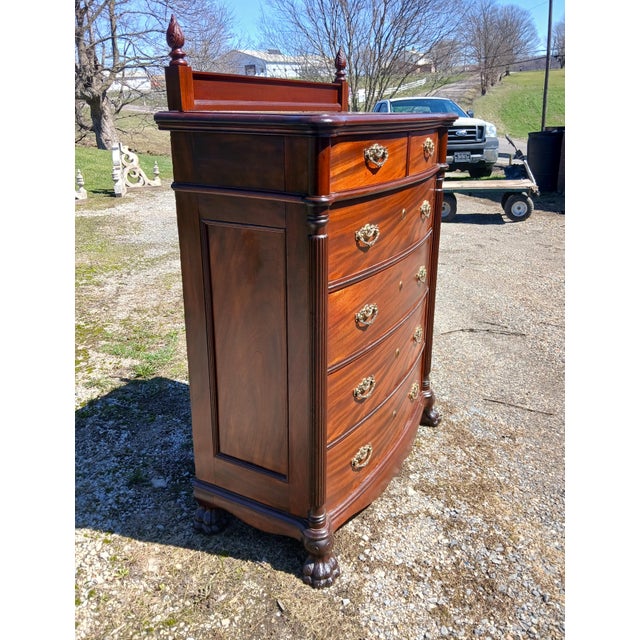 1930s Antique Victorian Mahogany Chest of Drawers W Claw Feet and Six Drawers 1930s For Sale - Image 5 of 18