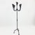 Metal Hand Forged Iron Floor Candelabra 49″ (125cm) Antique Copper Patina 5-Arm Lily Cup Candle Holder Rustic Church Decor For Sale - Image 7 of 8