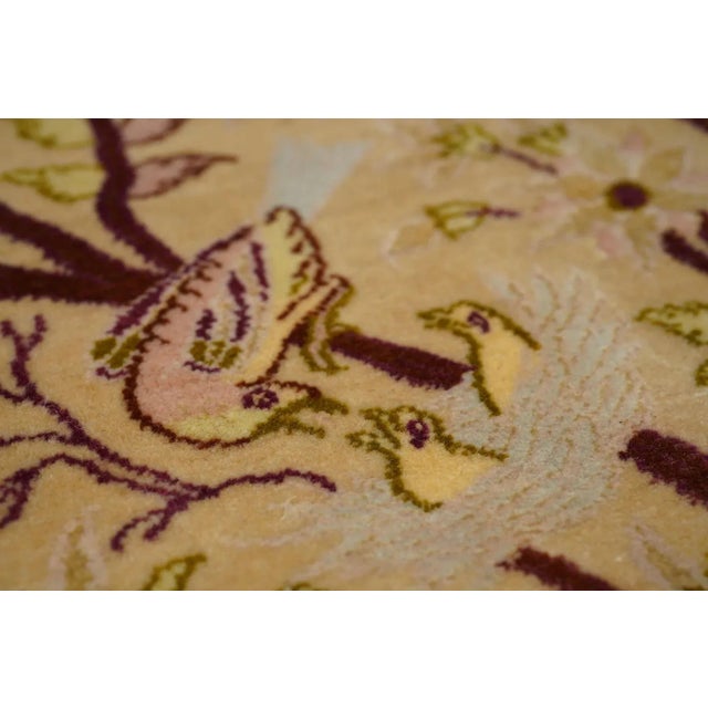 Extremely Fine Persian Isfahan Wool and Silk Rug 5'1'' X 7'7'' For Sale - Image 10 of 12