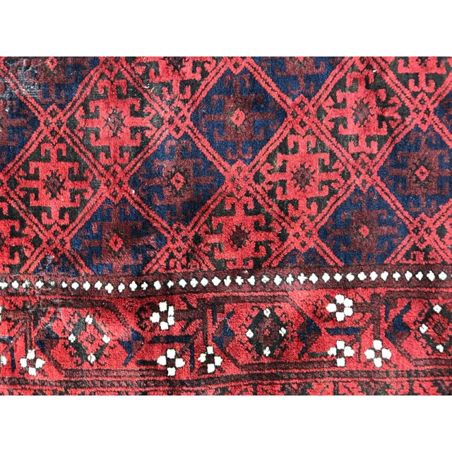Antique Turkmen Baluch Afghan Rug For Sale - Image 3 of 14