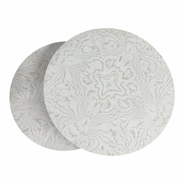 Emporium Home Ashley Childers for Global Views Pivot Cocktail Table in White Cerused Ash Burl For Sale - Image 4 of 10
