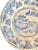 Vintage Hand-Painted Blue and White Chinoiserie Ruffle Bowl With Island Pagoda Scene. For Sale In New York - Image 6 of 10