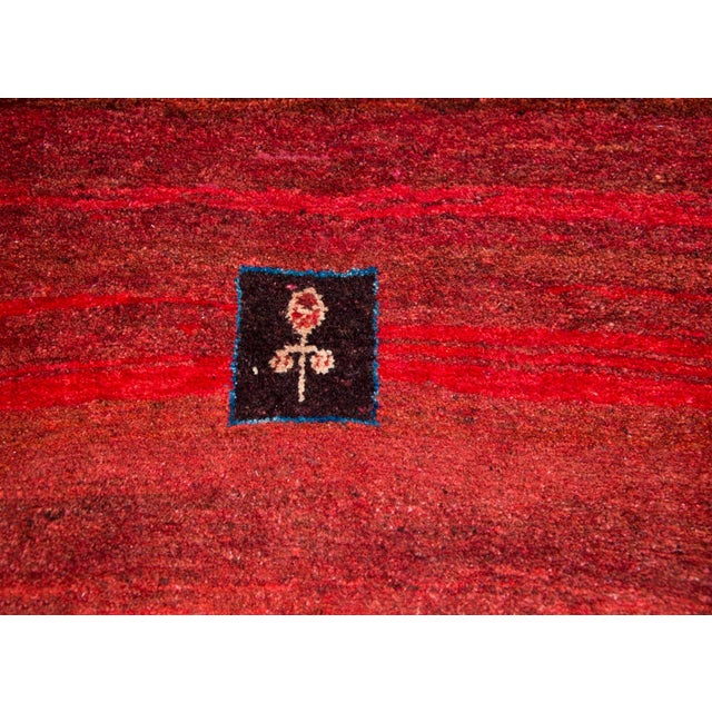 Vintage Persian Gabbeh Rug For Sale In Chicago - Image 6 of 12