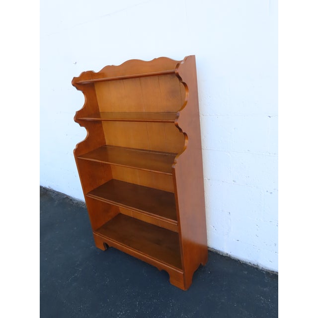 Ethan Allen Solid Maple Shelving Display Cabinet Bookshelf 6910 For Sale - Image 12 of 14
