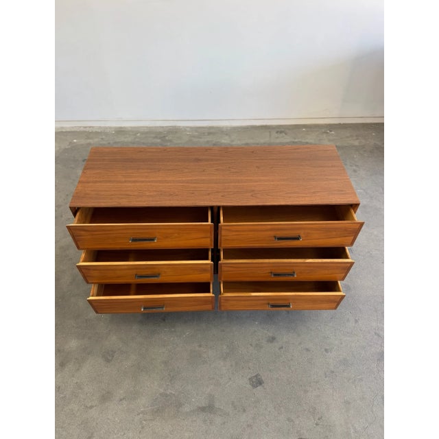 Wood 1960s Mid Century Walnut Lowboy Dresser by Ramseur For Sale - Image 7 of 12