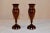 Pair of lignum vitae vases from England circa 1900. They are gracefully hand turned and have a wonderful shape. The turned...