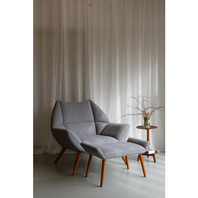 Set of Danish Modern Easy Chair and Stool Model 12 by Kurt Østervig, 2018 For Sale - Image 15 of 18