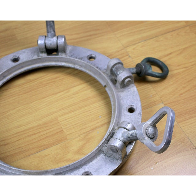 Mid 20th Century 1950s Nautical Ship's Aluminium Porthole Converted to Mirror, Italian Industrial Marine Design For Sale - Image 5 of 9