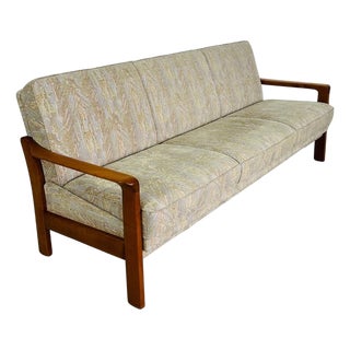 Danish Teak Three-Seater Sofa For Sale