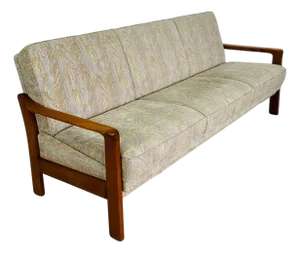 Danish Teak Three-Seater Sofa