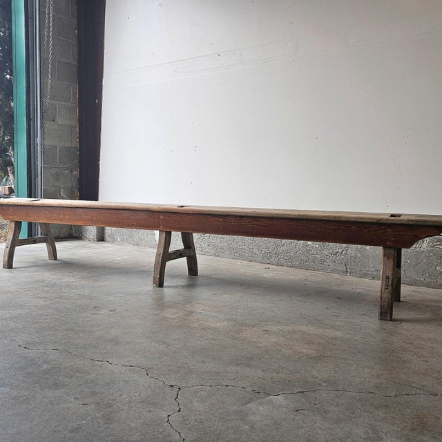 Antique English Train Bench -Circa 1890 For Sale - Image 4 of 6