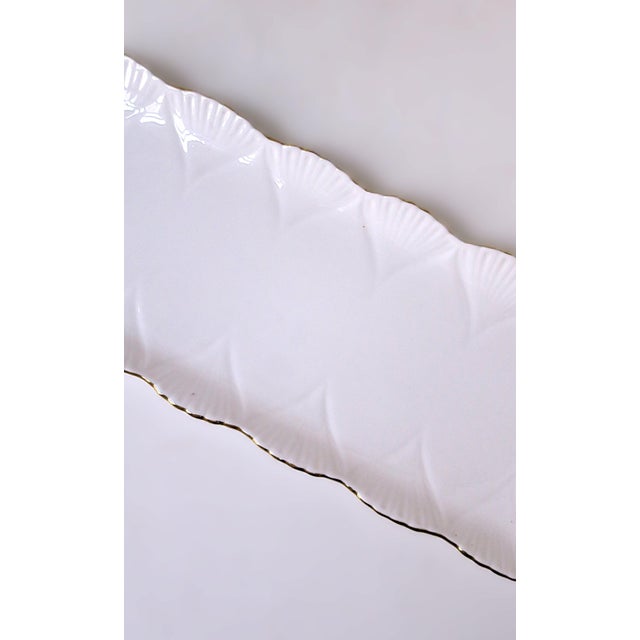 White and Gold English Porcelain Tray, Circa Early-20th Century For Sale - Image 13 of 15