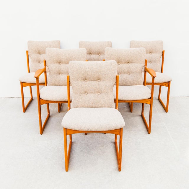 Vintage Danish Modern Solid Teak Dining Chairs by Vamdrup For Sale - Image 13 of 15
