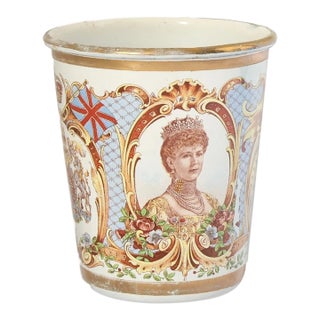 1911 George v & Queen Mary Coronation Enamel Beaker For Sale