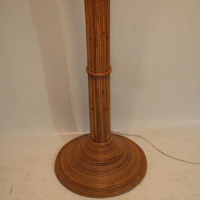 Palm Tree Floor Lamp in Rattan For Sale - Image 15 of 18