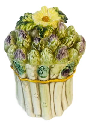 Vintage Lidded Ceramic Asparagus Jar