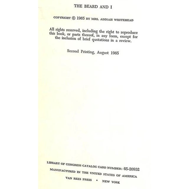 "The Beard and I" 1965 Whitehead, Tommy For Sale - Image 4 of 4