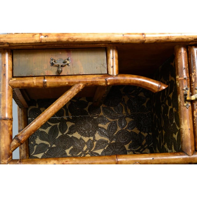 French Bamboo & Lacquer Cabinet Etagere, 19Th. Century. For Sale - Image 11 of 17