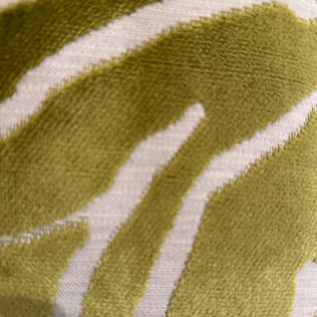 Handcrafted pillow case, Double sided Chartreuse abstract velvet, 14”X20”. Invisible zipper. Only selling the case, insert...