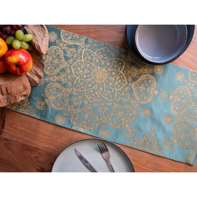 Japanese Ceremonial Silk Table Runner by Renaras For Sale - Image 9 of 10