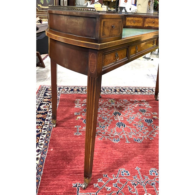 Vintage Regency Carlton House Writing Desk by J. Zonon For Sale - Image 13 of 16