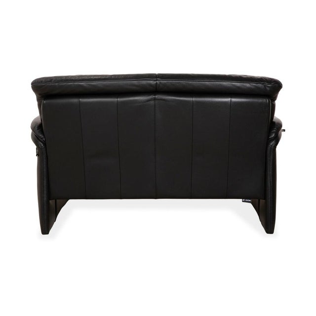 Two-Seater Black Sofa in Leather from Willi Schillig For Sale - Image 10 of 12