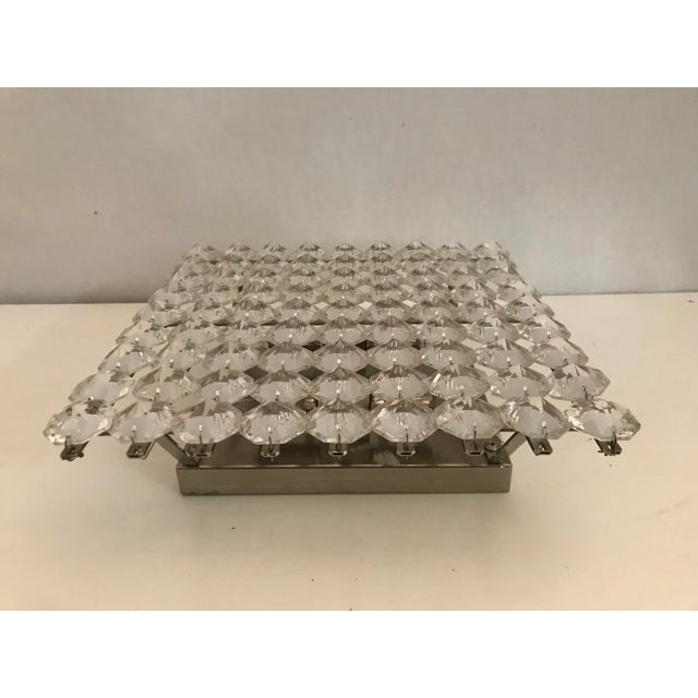 Mid-Century Crystal Flush Mount For Sale - Image 4 of 10