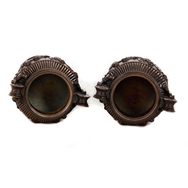 Pair of French Grand Tour Antique Bronze “Townley” Vases Urns Circa 1870 For Sale - Image 17 of 18