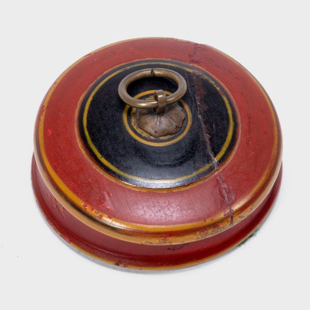 Petite Asian Red Lacquer Betel Box, Early 20th Century For Sale - Image 4 of 5