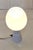 1950s Mid-Century German White Porcelain Table Lamp with Cream Glass Shade from EVP, 1950s For Sale - Image 5 of 8