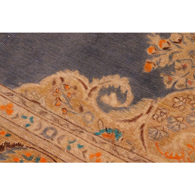 1990s Shabby Chic Vintage Wool Rug - 9.10x12.11 For Sale In New York - Image 6 of 8
