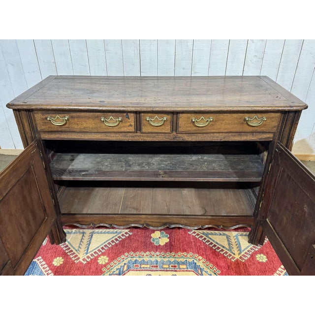 Wood Antique Malouin Mahogany and Poplar Buffet, 1800s For Sale - Image 7 of 18