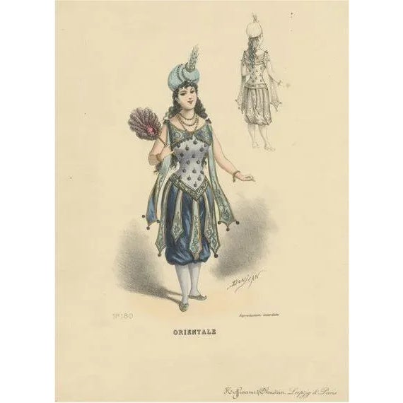 Donjean, Woman in Asian Costume, Print For Sale - Image 6 of 6
